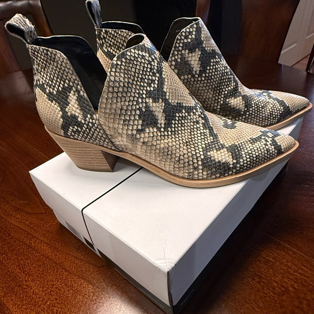 Snakeskin Print Ankle Bootie by Dolce Vita - Picture 5 of 7